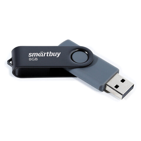 Память Smart Buy "Twist" 8GB, USB 2.0 Flash Drive, черный SB008GB2TWK