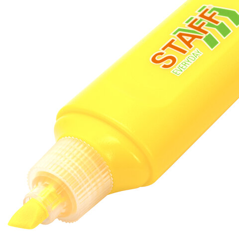 Текстовыделитель STAFF "EVERYDAY HL-720", ЖЕЛТЫЙ, линия 1-5 мм, скошенный наконечник