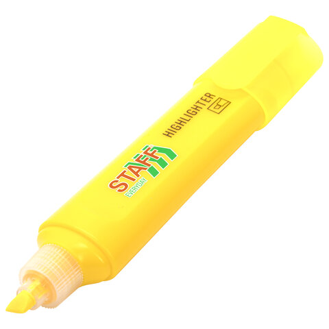 Текстовыделитель STAFF "EVERYDAY HL-720", ЖЕЛТЫЙ, линия 1-5 мм, скошенный наконечник