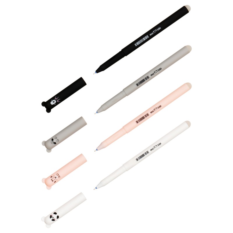 Ручка гелевая стираемая MESHU "Lovely Cutes" синяя, 0,5мм, корпус ассорти