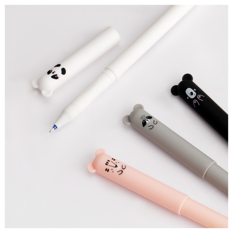 Ручка гелевая стираемая MESHU "Lovely Cutes" синяя, 0,5мм, корпус ассорти