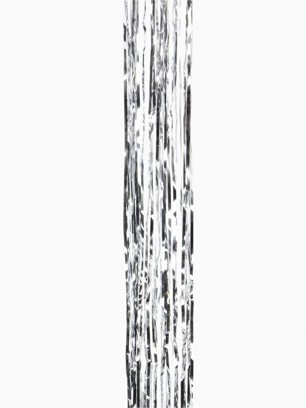 Дождик новогодний серебристый, b-7.5 см, L-200 см