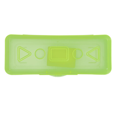 Пенал пластиковый ПИФАГОР тонированный, ассорти 4 цвета, 20х7х4 см