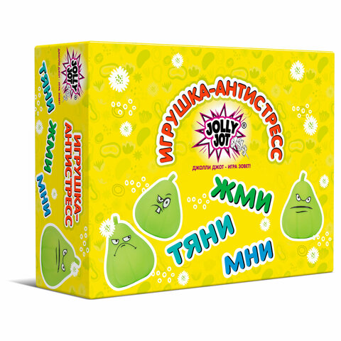 Игрушка-антистресс "ГРУША-ЗЛЮКА", 9х7 см, ассорти, 3 вида, дисплей, JOLLY JOT (ДЖОЛЛИ ДЖОТ)