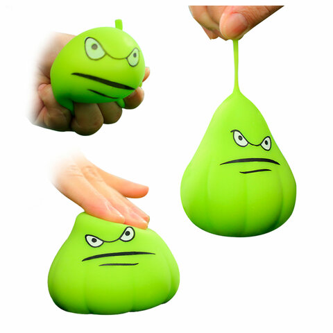 Игрушка-антистресс "ГРУША-ЗЛЮКА", 9х7 см, ассорти, 3 вида, дисплей, JOLLY JOT (ДЖОЛЛИ ДЖОТ)