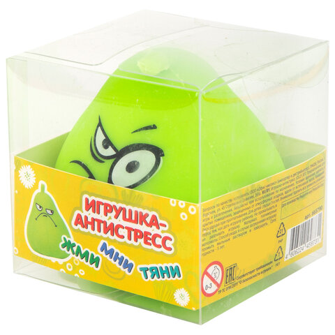 Игрушка-антистресс "ГРУША-ЗЛЮКА", 9х7 см, ассорти, 3 вида, дисплей, JOLLY JOT (ДЖОЛЛИ ДЖОТ)