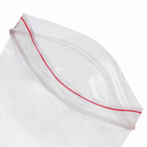 Пакеты с замком ZIP LOCK зиплок, 100х100 мм, ПВД, толщина 35 микрон, BRAUBERG, 606210