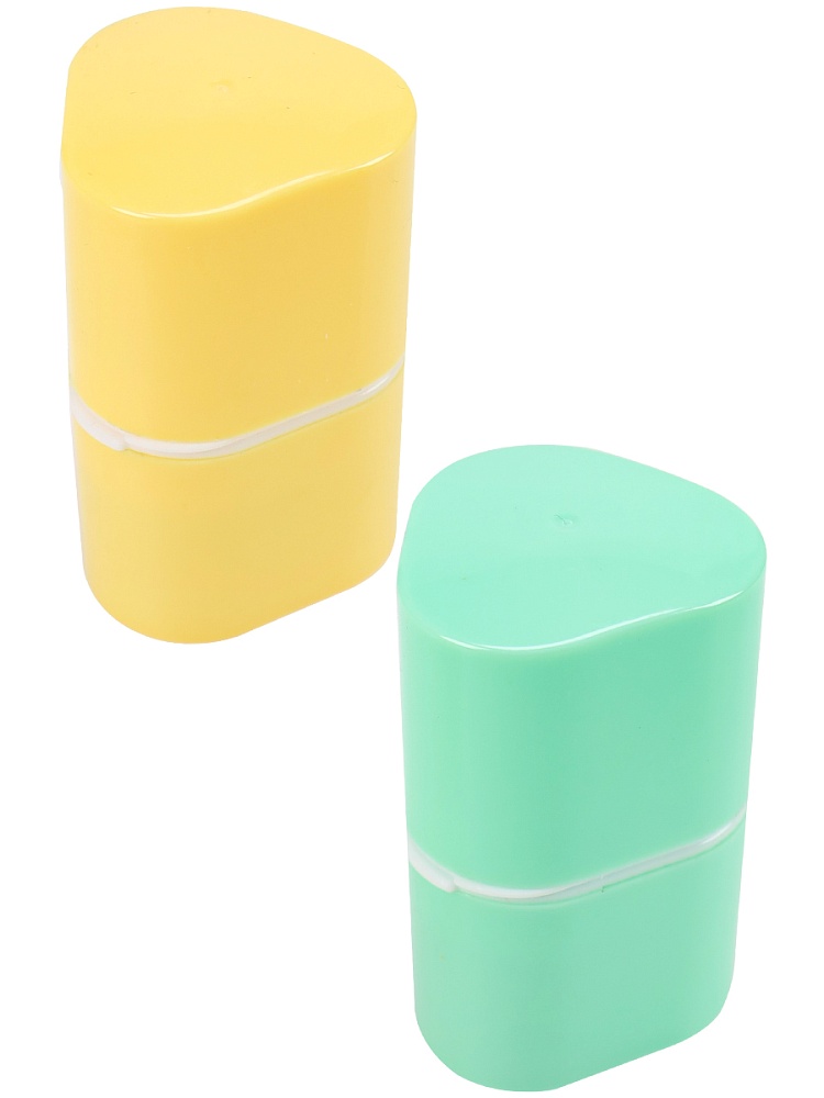 Точилка для карандашей 2 отв (ТК-0331) с контейнером, пластмассовая, ассорти, крат12