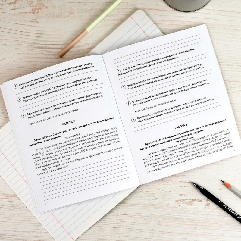 Книжка с заданиями для детей. Серия "Готовимся к ВПР" арт. 70109 РУССКИЙ ЯЗЫК /165×205 мм, 16 л., печать в одну краску, обл - мелованная бумага 170 г/