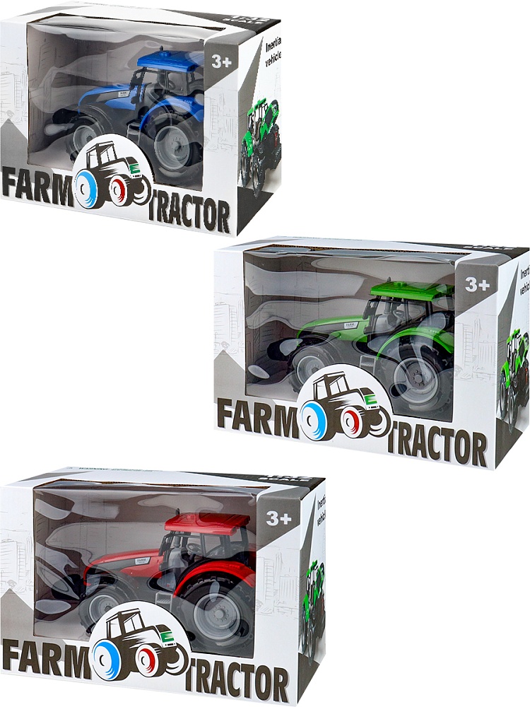 Трактор инерционный (цвет микс, 23х10,8х15 см, в коробке) (Арт. 2131556)