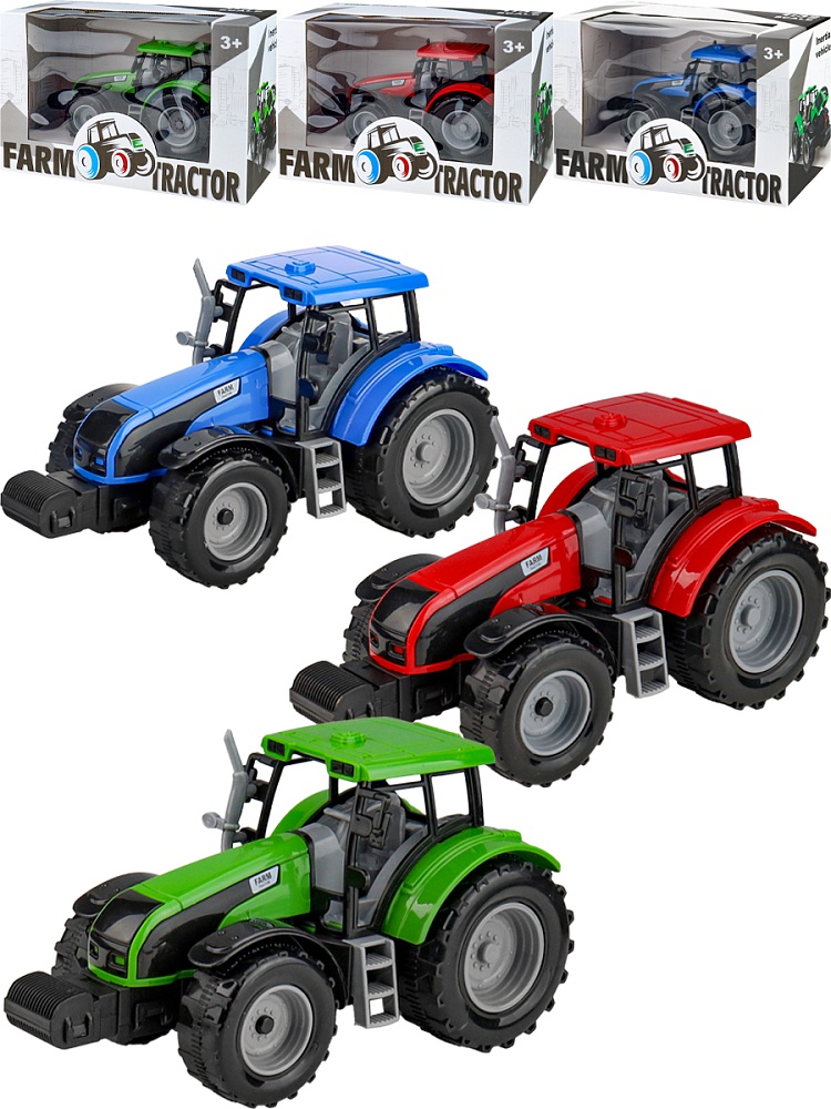 Трактор инерционный (цвет микс, 23х10,8х15 см, в коробке) (Арт. 2131556)