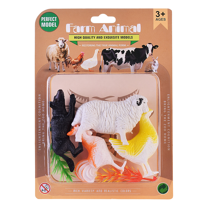 Набор животных "Моя ферма" на листе