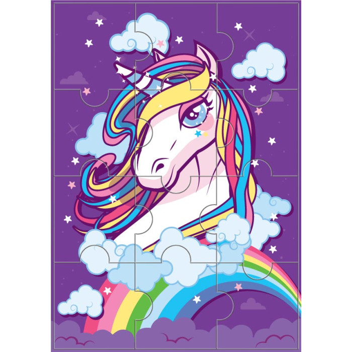 Пазлы магнитные А 4 Лошадка