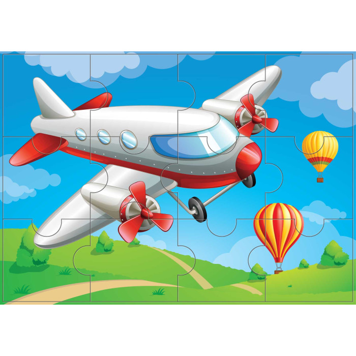 Пазлы магнитные А 4 самолет