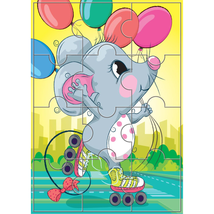 Пазлы магнитные А 5 Мышка на роликах