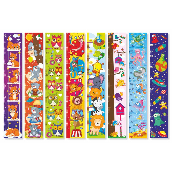 Ростомер детский 970*165 (глиттер) НАБОР 8 шт