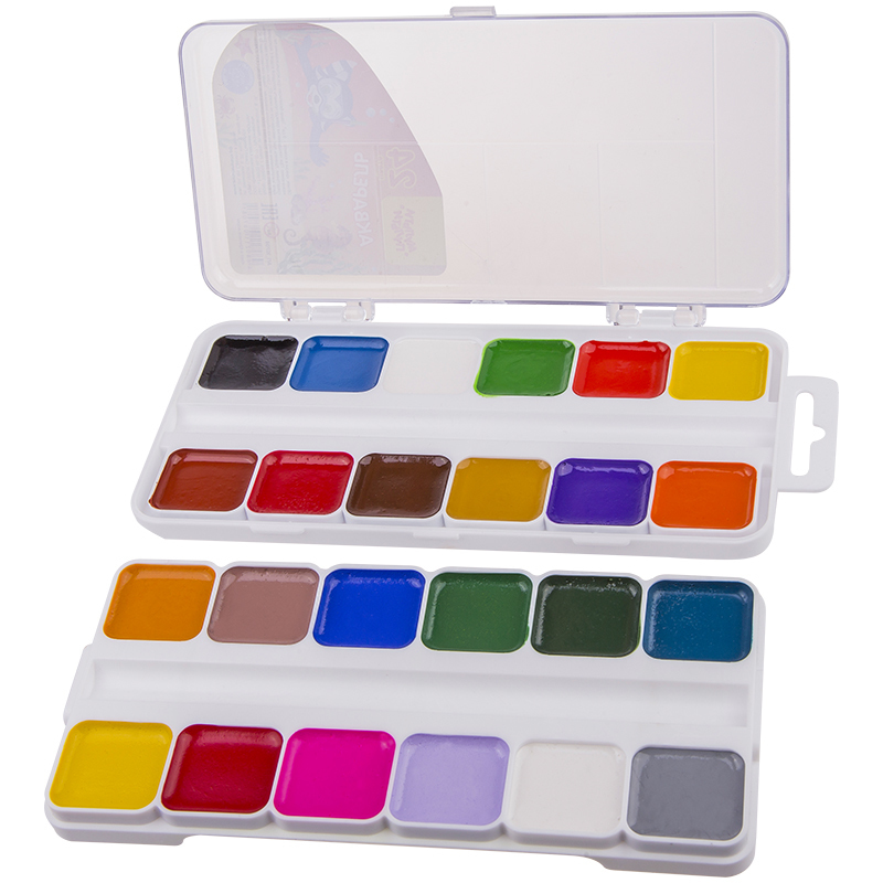 Акварель Мульти-Пульти "Енот в Красном море", медовая, 24 цветов, без кисти, пластик, европодвес