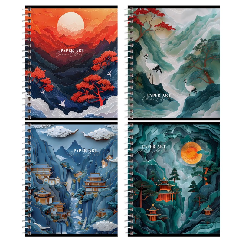 Тетрадь 48л., А5, клетка на гребне BG "Искусство", матовая ламинация, выборочный лак