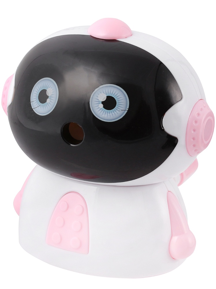 Точилка механическая 1 отв УДИВЛЕННЫЙ РОБОТ 87х87х98 (ТК-0139) с контейнером, ассорти