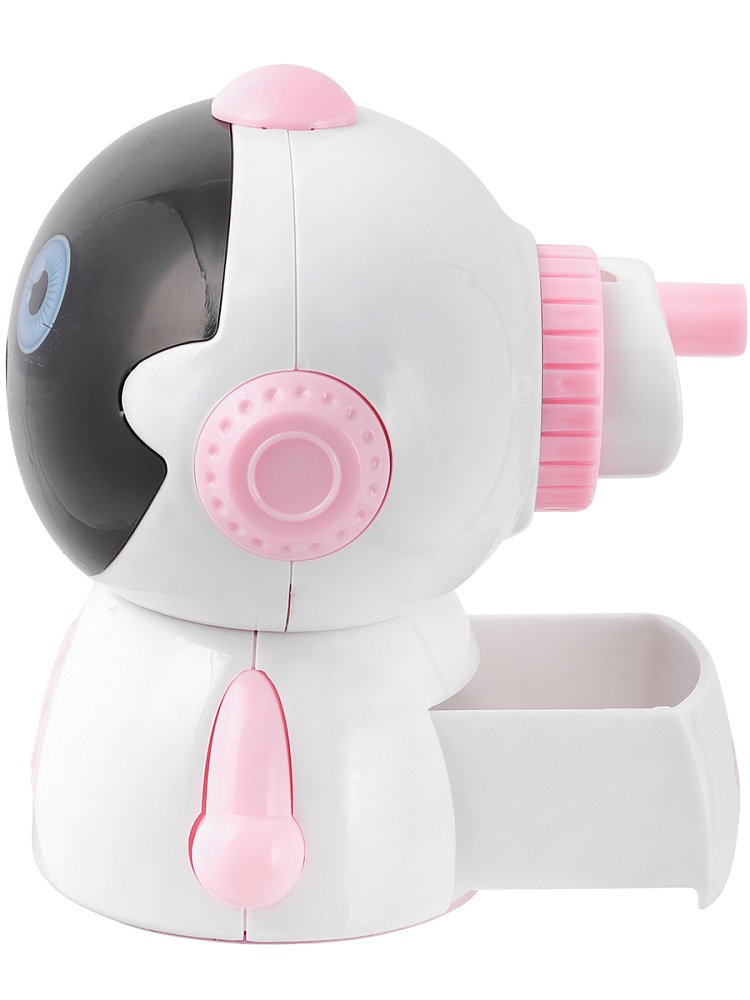 Точилка механическая 1 отв УДИВЛЕННЫЙ РОБОТ 87х87х98 (ТК-0139) с контейнером, ассорти