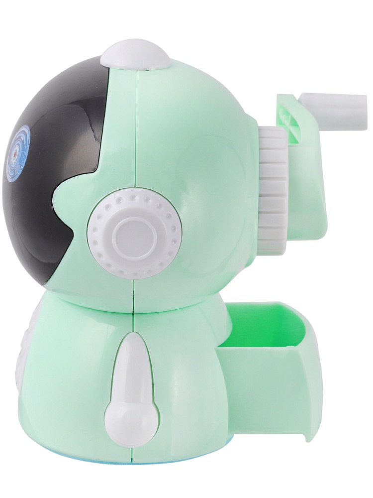 Точилка механическая 1 отв УДИВЛЕННЫЙ РОБОТ 87х87х98 (ТК-0139) с контейнером, ассорти