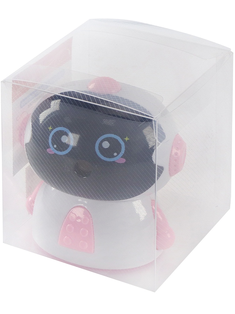 Точилка механическая 1 отв УДИВЛЕННЫЙ РОБОТ 87х87х98 (ТК-0139) с контейнером, ассорти