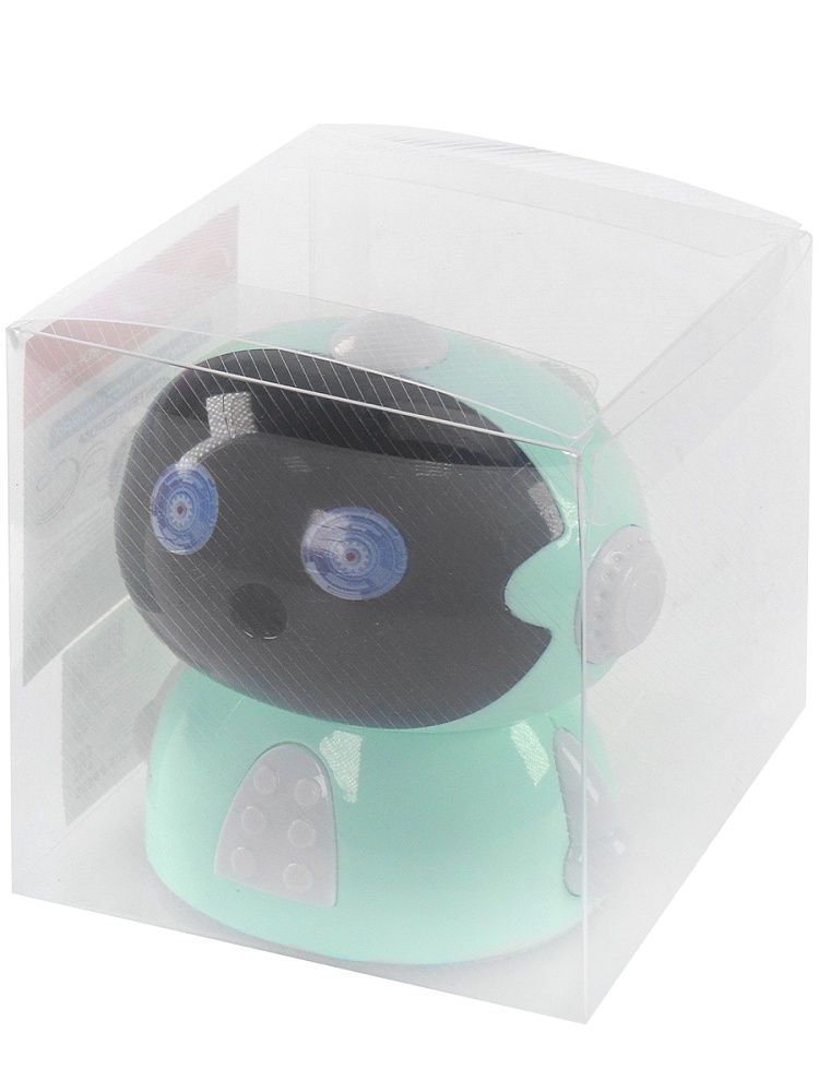 Точилка механическая 1 отв УДИВЛЕННЫЙ РОБОТ 87х87х98 (ТК-0139) с контейнером, ассорти