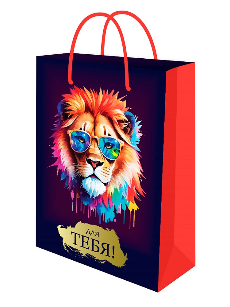 Optima Пакет подарочный с глянц.лам. 22*31*10 см (ML) Lion, 128г