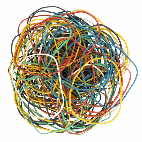 Резинки для денег STAFF, 50 г, цветные, натуральный каучук