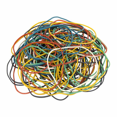 Резинки для денег STAFF, 50 г, цветные, натуральный каучук