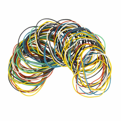 Резинки для денег STAFF, 50 г, цветные, натуральный каучук