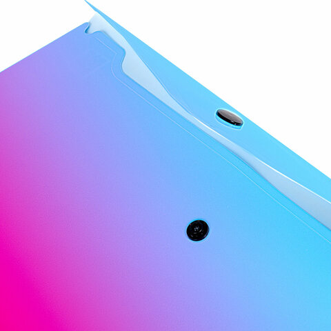 Папка-конверт с кнопкой BRAUBERG "Grade", А4, до 100 листов, розово-голубой градиент, 0,18 мм