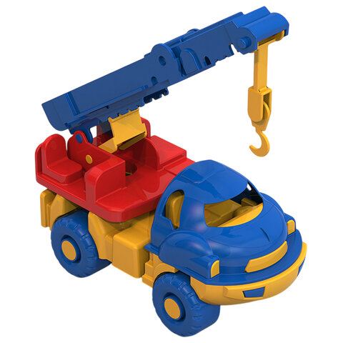 Машина игрушечная КРАН "Малыш", пластиковая, 19x9,5x11 см, НОРДПЛАСТ
