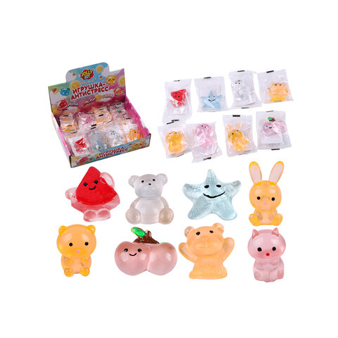 Игрушка-антистресс "ИГРУШКА-ЖЕЛЕШКА МИНИ", 4 см, ассорти 8 видов, дисплей, JOLLY JOT (ДЖОЛЛИ ДЖОТ),