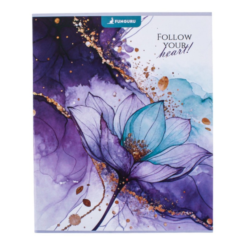 Тетрадь А5 48л клетка 98% (Funguru), 8 видов микс