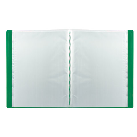 Папка 60 вкладышей STAFF, зеленая, 0,5 мм