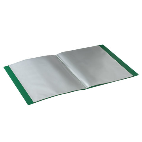 Папка 60 вкладышей STAFF, зеленая, 0,5 мм