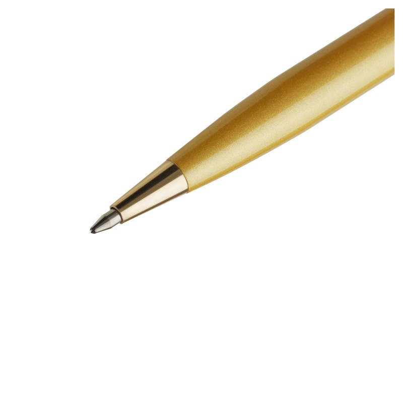 Ручка шариковая Luxor "Alenia" синяя, 1,0мм, корпус золото, поворотный механизм, футляр