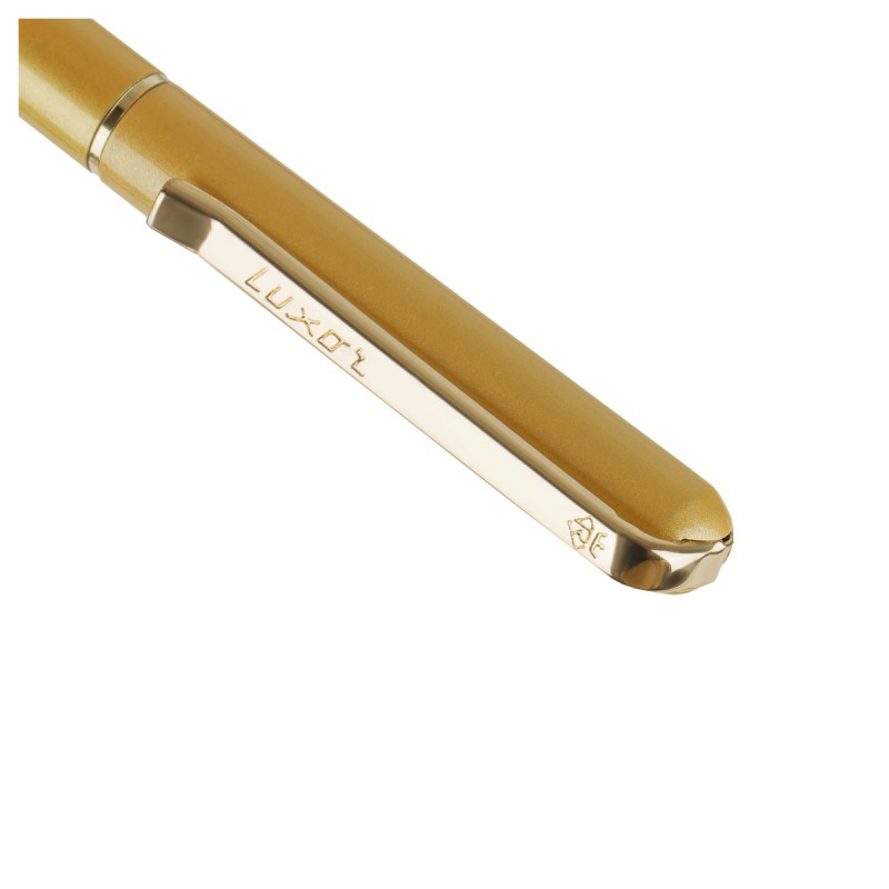 Ручка шариковая Luxor "Alenia" синяя, 1,0мм, корпус золото, поворотный механизм, футляр