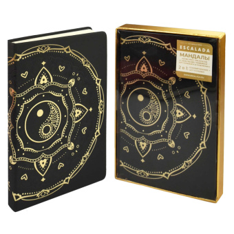 Ежедневник недатированный ESCALADA, #АРТ-ТЕРАПИЯ, А5, 124 л., арт. 67224/ 15 СОФТ-ТАЧ ЧЁРНЫЙ (кожзам: 146х211 мм, твёрдый переплёт, материал обложки