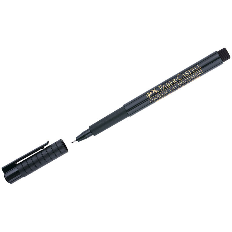Ручка капиллярная Faber-Castell "Finepen 1511" черная, 0,4мм