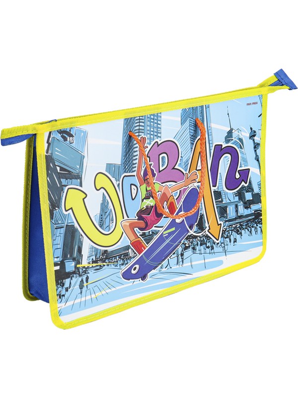Папка детская на шнурке А4 УРБАН СКЕЙТ пластик