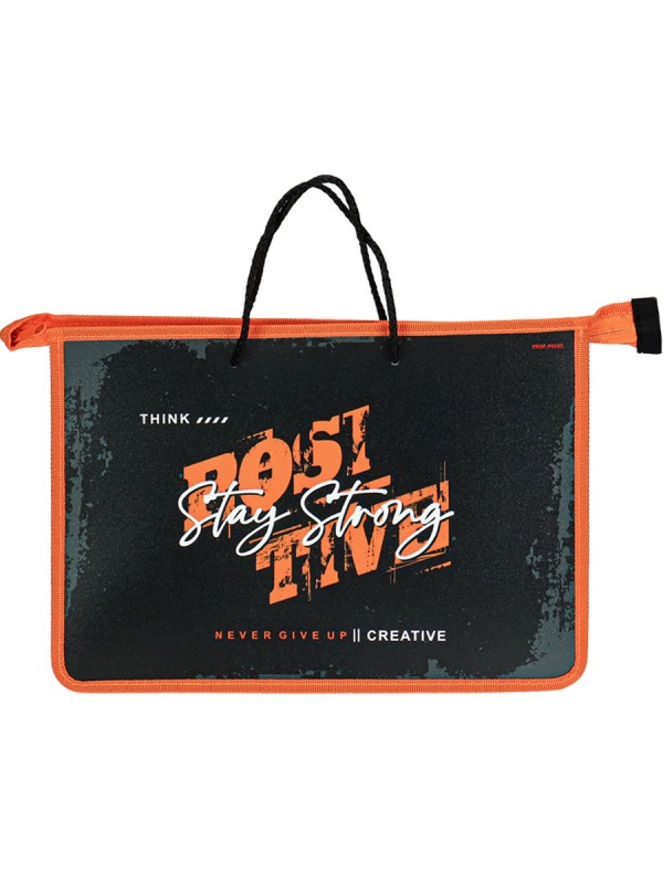 Папки детские на шнурке А4 БУДЬ СИЛЬНЫМ! пластик