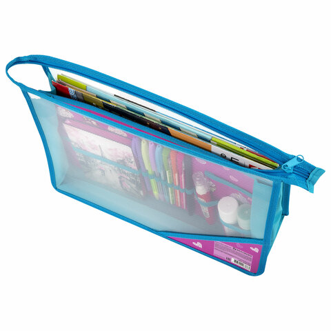 Папка для труда BRAUBERG А4, 2 отделения, пластик, молния сверху, органайзер, "Cup Cakes"