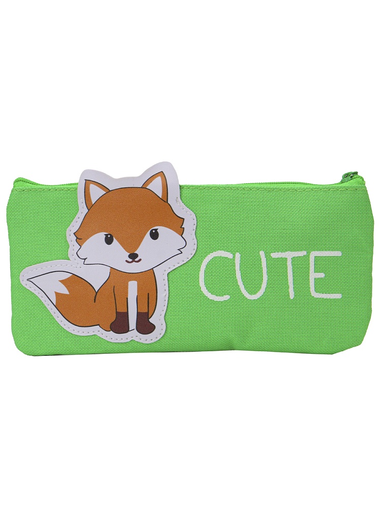 Пенал ХИТРАЯ ЛИСИЧКА (ПН-2871) с аппликацией,ткань
