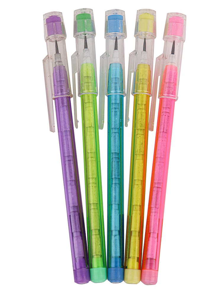 Карандаш сегментный с/ласт. (К-3932), корпус ассорти