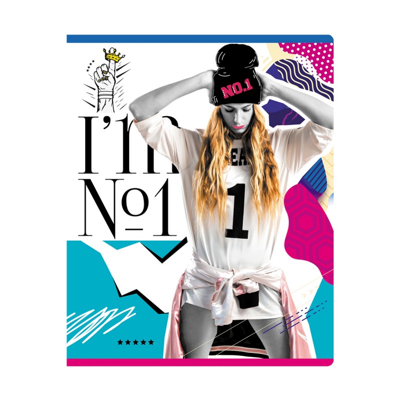 Тетрадь 48л., А5, клетка BG "Крутышка", блестки