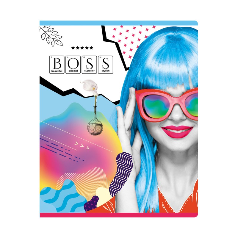 Тетрадь 48л., А5, клетка BG "Крутышка", блестки