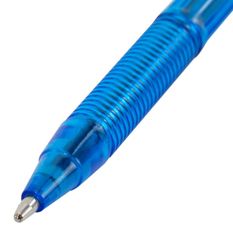 Ручка шариковая STAFF "Basic BP-66 BLUE", СИНЯЯ, корпус синий, узел 1 мм, линия письма 0,5 мм