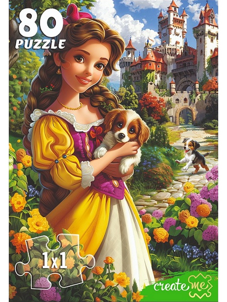 ПАЗЛЫ 80 элементов. СКАЗОЧНЫЕ ПРИНЦЕССЫ (Арт. Ф80-2004) кратно 16